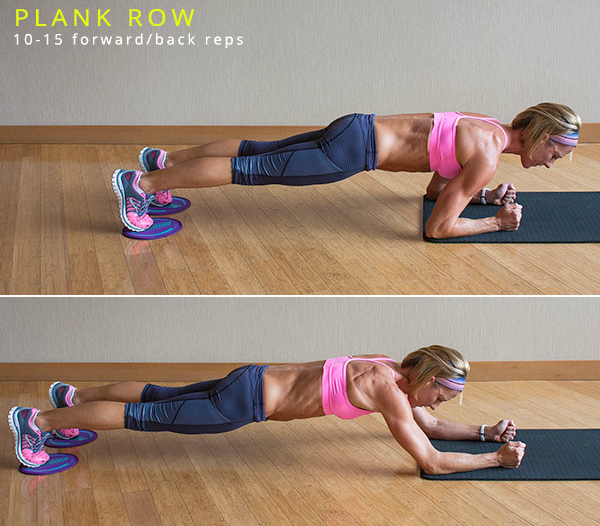 Plank pull ups exercise