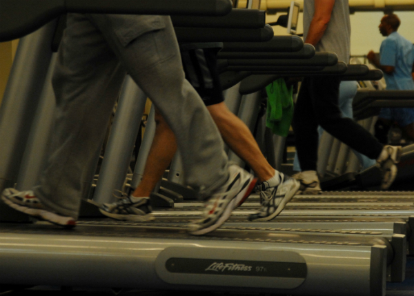 People on treadmills